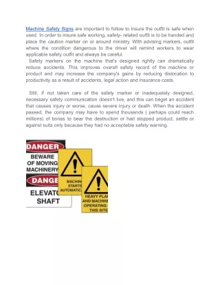 machine safety signs are important to follow