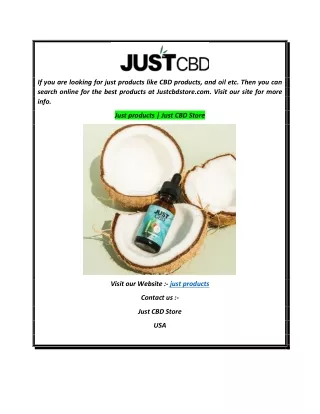 Just products  Just CBD Store