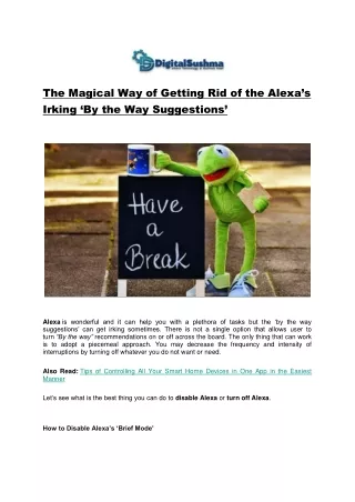 the magical way of getting rid of the alexa