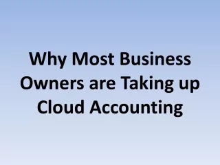 why most business owners are taking up cloud accounting