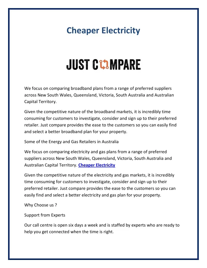 cheaper electricity