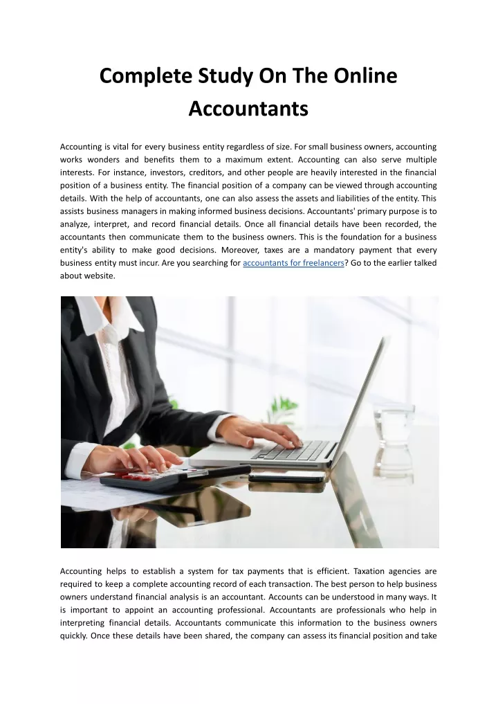 complete study on the online accountants