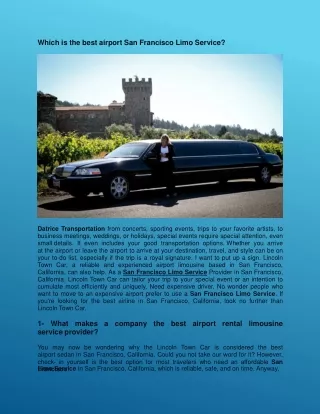 Which is the best airport rental limousine service
