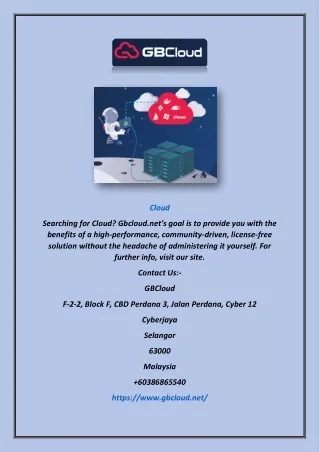 Cloud | Gbcloud.net