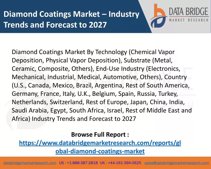 diamond coatings market industry trends