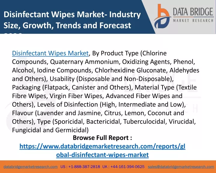 disinfectant wipes market industry size growth