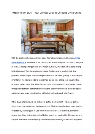 title dining in style your ultimate guide