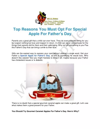 Special Apple for Father's Day in New Orleans | Mister Apple