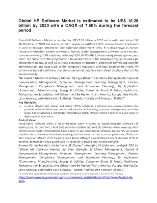 global hr software market is estimated