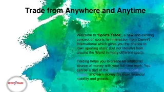 Get our Services to Start Sports Trading