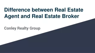 Difference between Real Estate Agent and Real Estate Broker