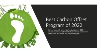 Best Carbon Offset Program of 2022
