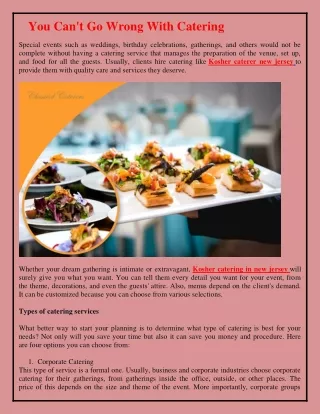 you can t go wrong with catering special events