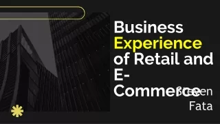 Steven Fata - Business Experience of Retail and E-Commerce