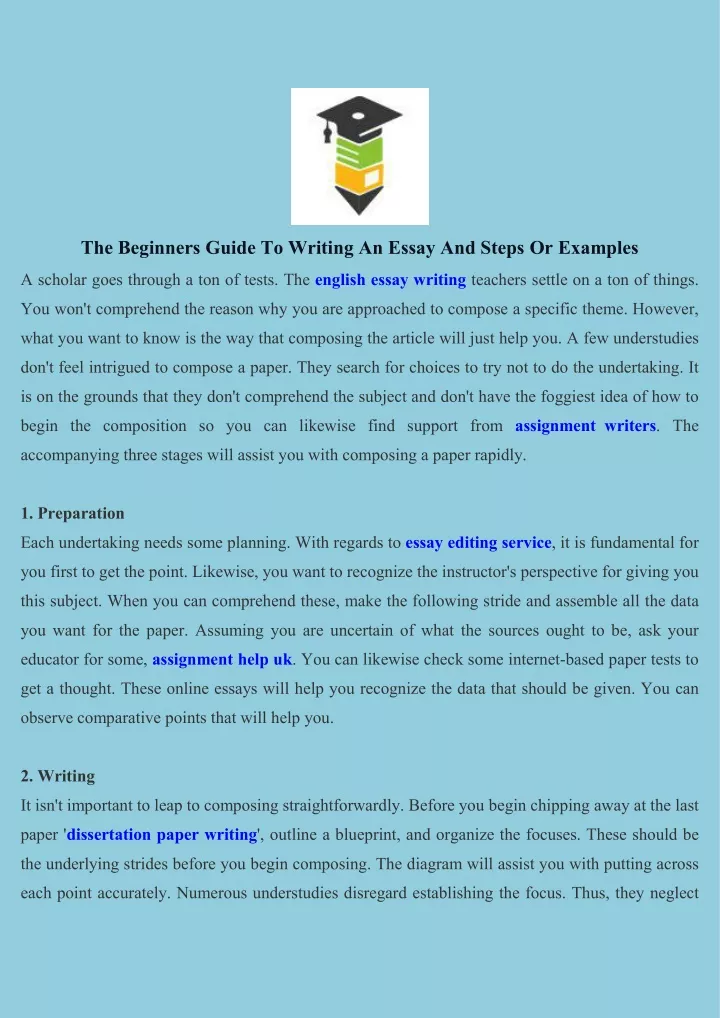 the beginners guide to writing an essay and steps