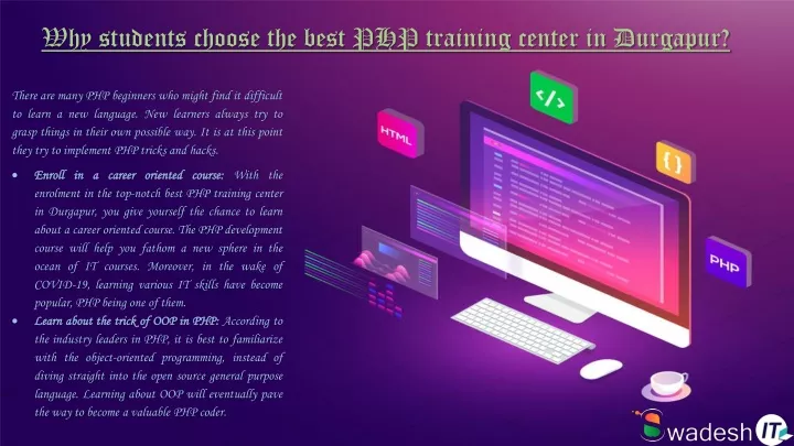 why students choose the best php training center