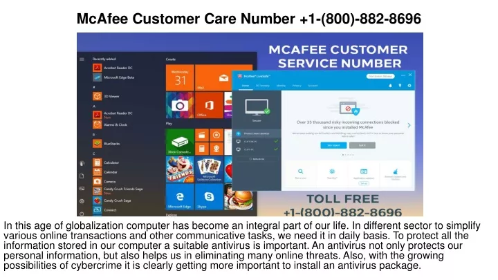 mcafee customer care number 1 800 882 8696