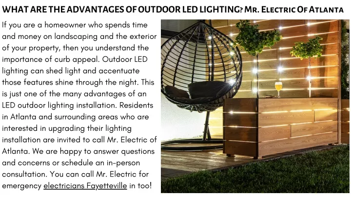 what are the advantages of outdoor led lighting