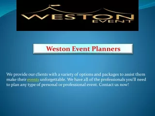 Weston event planners