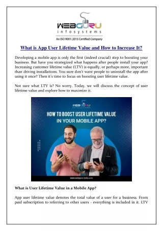 what is app user lifetime value