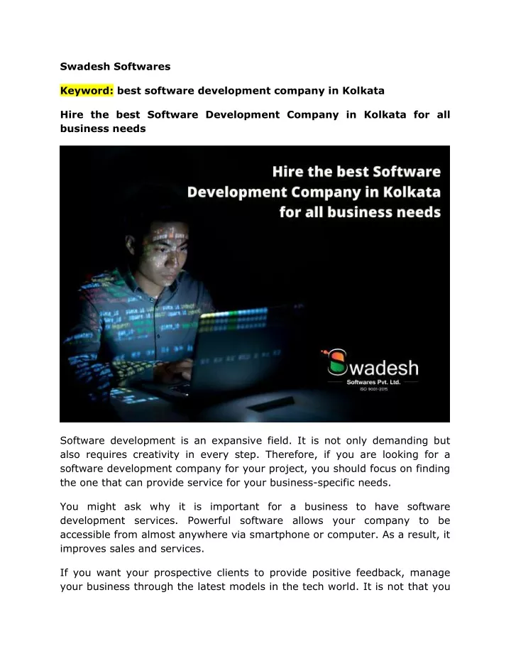 swadesh softwares