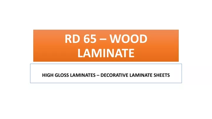 rd 65 wood laminate