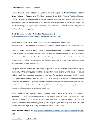 global pyridines market overview