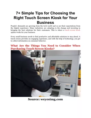 7 simple tips for choosing the right touch screen