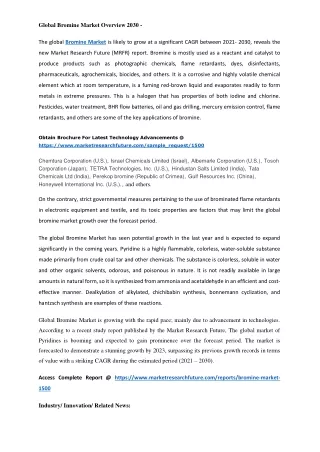 global bromine market overview 2030