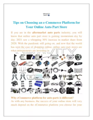 tips on choosing an e commerce platform for your