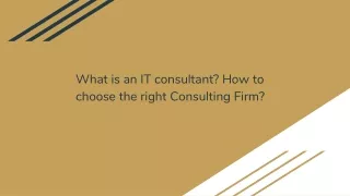 How to choose the right Consulting Firm?
