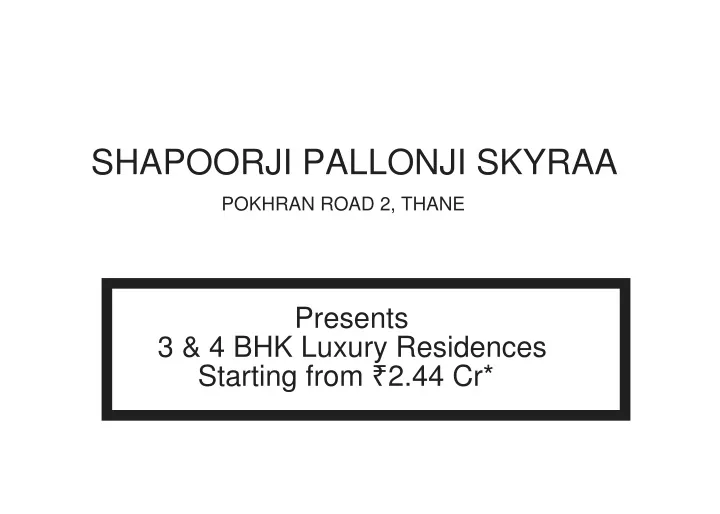 shapoorji pallonji skyraa