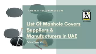 Manhole Covers Suppliers & Manufacturers in UAE