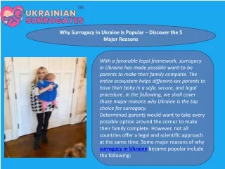 Why Surrogacy in Ukraine Is Popular – Discover the 5 Major Reasons