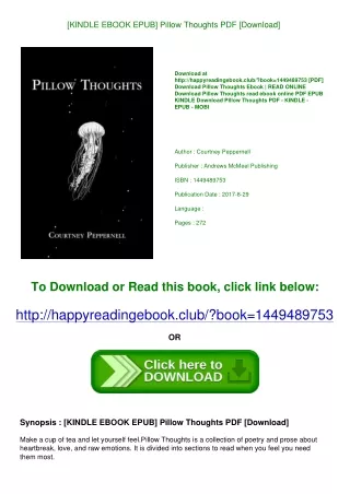 [KINDLE EBOOK EPUB] Pillow Thoughts PDF [Download]