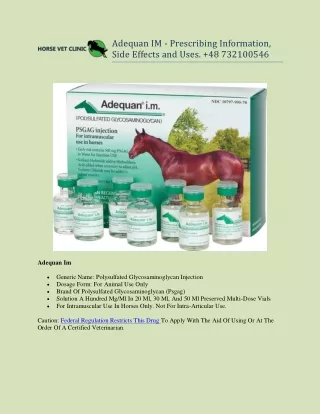 adequan im prescribing information side effects