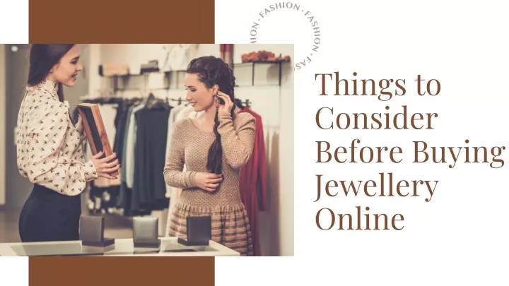 things to consider before buying jewellery online