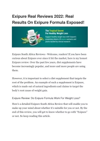 exipure real reviews 2022 real results on exipure