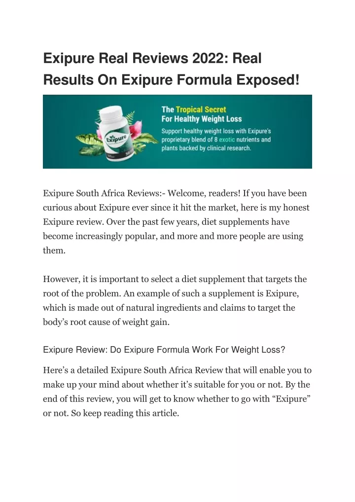 exipure real reviews 2022 real results on exipure