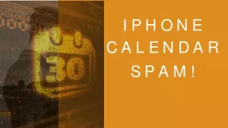 iPhone Calendar Spam!