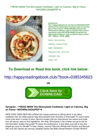 !^READ N0W# The Skinnytaste Cookbook Light on Calories  Big on Flavor ^#DOWNLOAD