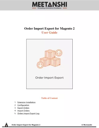 order import export for magento 2 user guide