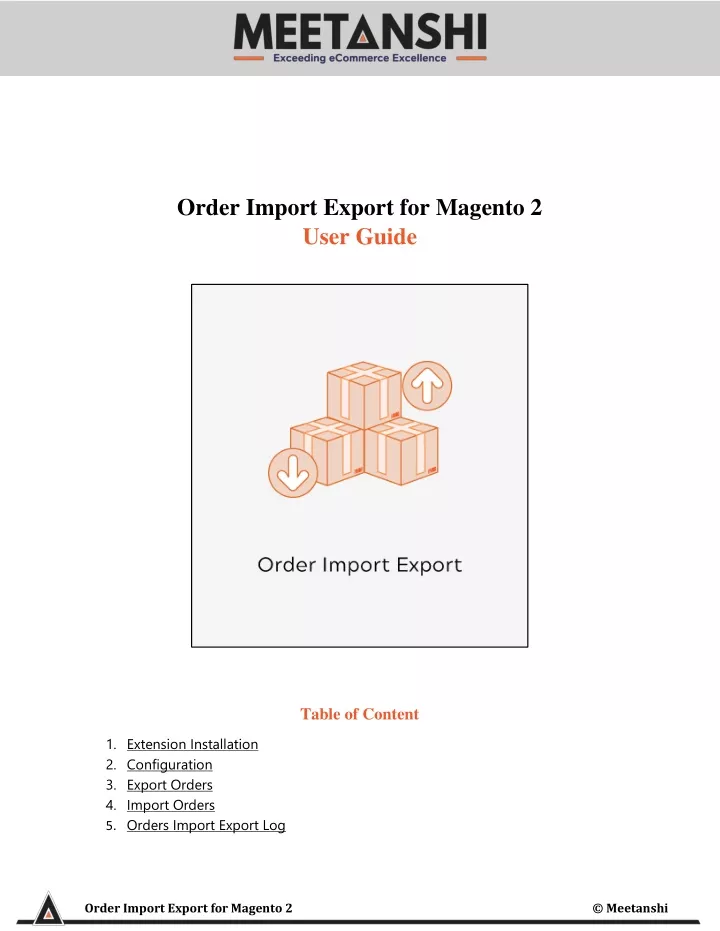 order import export for magento 2 user guide