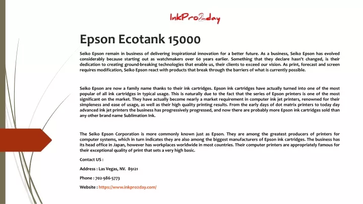 epson ecotank 15000