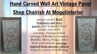 Hand Carved Wall Art Vintage Panel