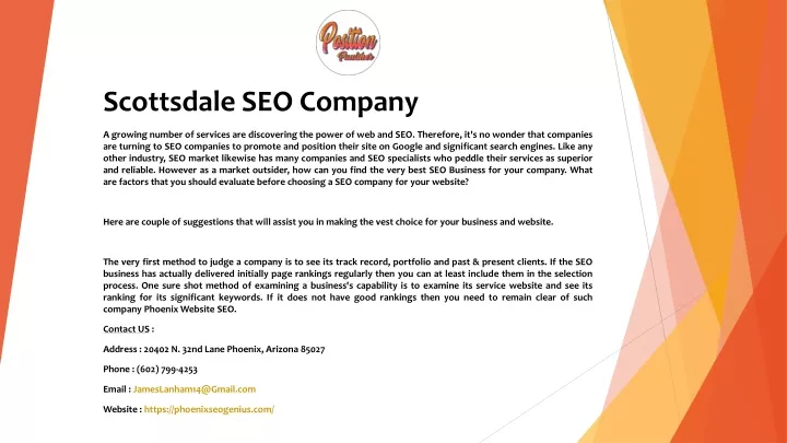 scottsdale seo company