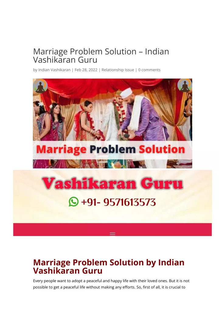 marriage problem solution indian vashikaran guru