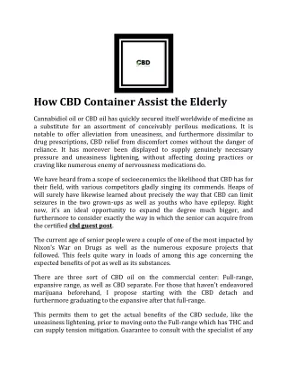 Cbd Guest Post - Cbd World News