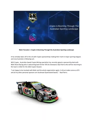 mark tencaten crypto is booming through