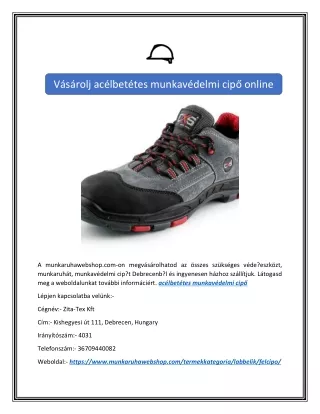 Vásárolj acélbetétes munkavédelmi cipő online